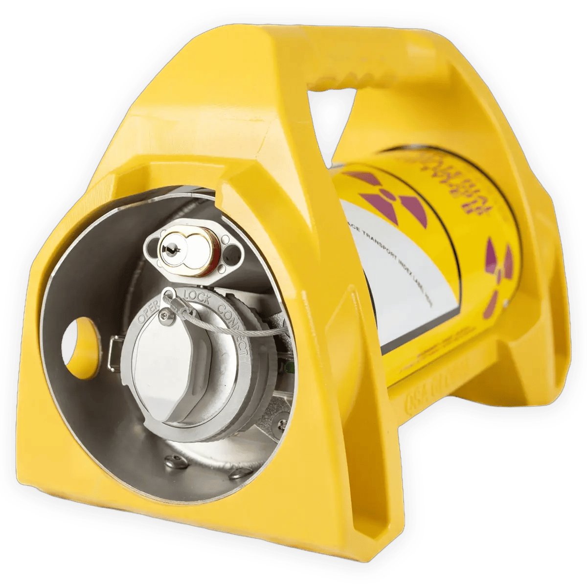 1100 source projector at an angle showing the lock