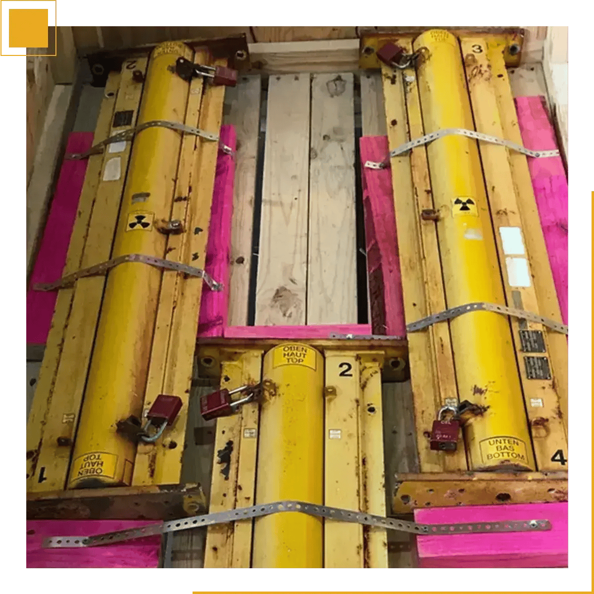 D.O.T. approved transport containers