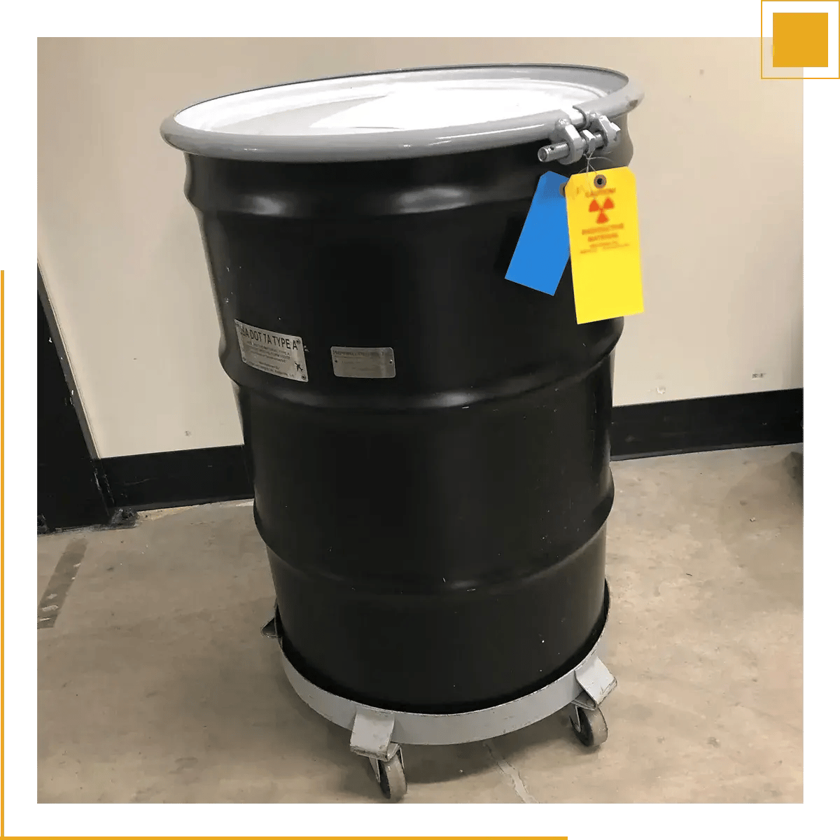 Black sealed sources shipping container