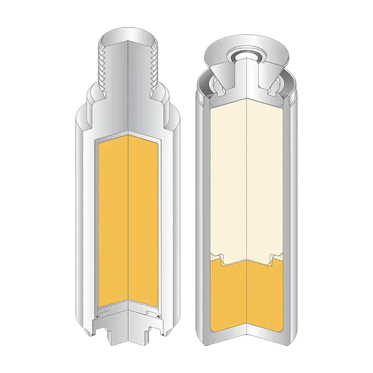 Illustration of AmBe, and Cs-137 oil well loggin sealed sources