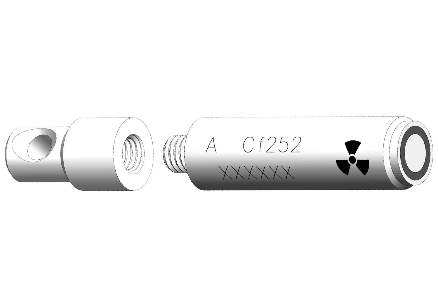 Cf-252 X224 Neutron Source with Eyelet