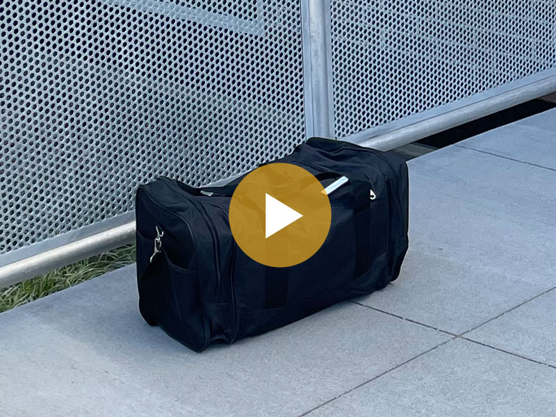 Unattended duffel bag
