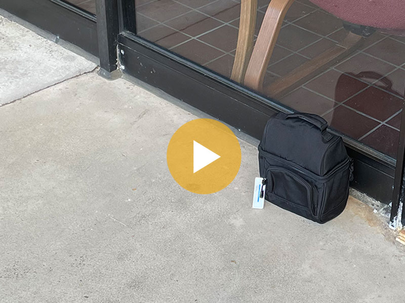 Video: Unattended lunch bag inspection using OV Security