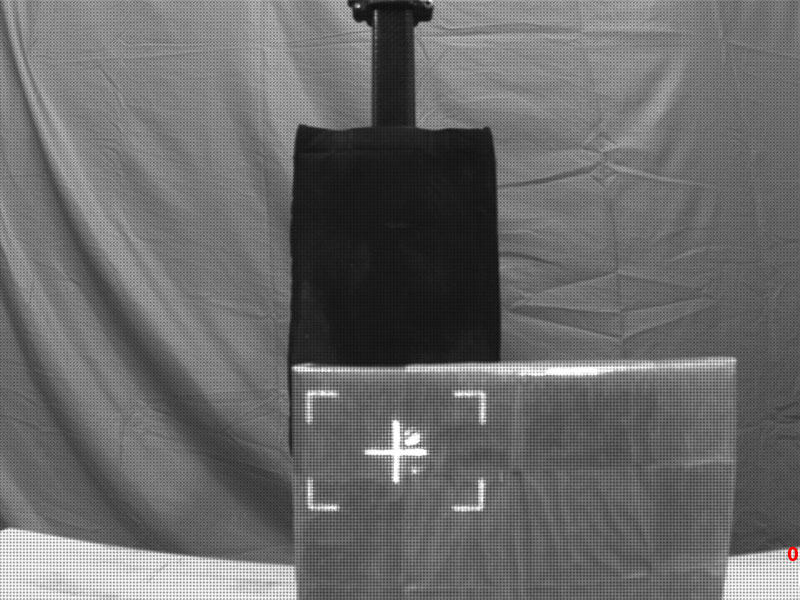 OV Security targeting camera shows where the blasting cap is located. 