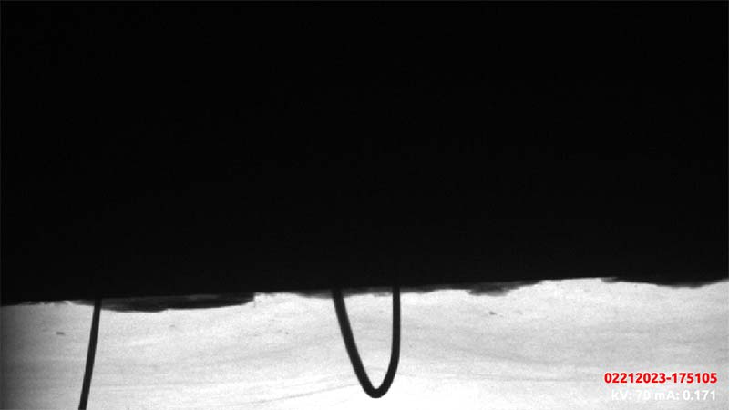 CUI Indication captured with the OpenVision HD showing probable pitting