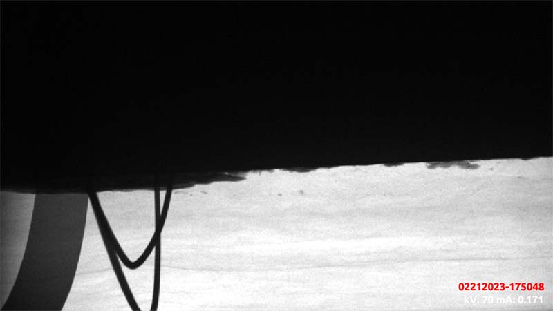 CUI Indication captured with the OpenVision HD showing possible flaking
