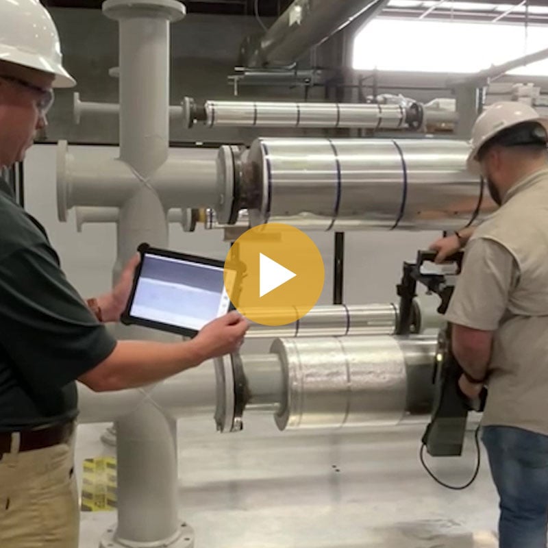 Thumbnail of a video showing how to use OpenVision HD to screen a pipe for CUI