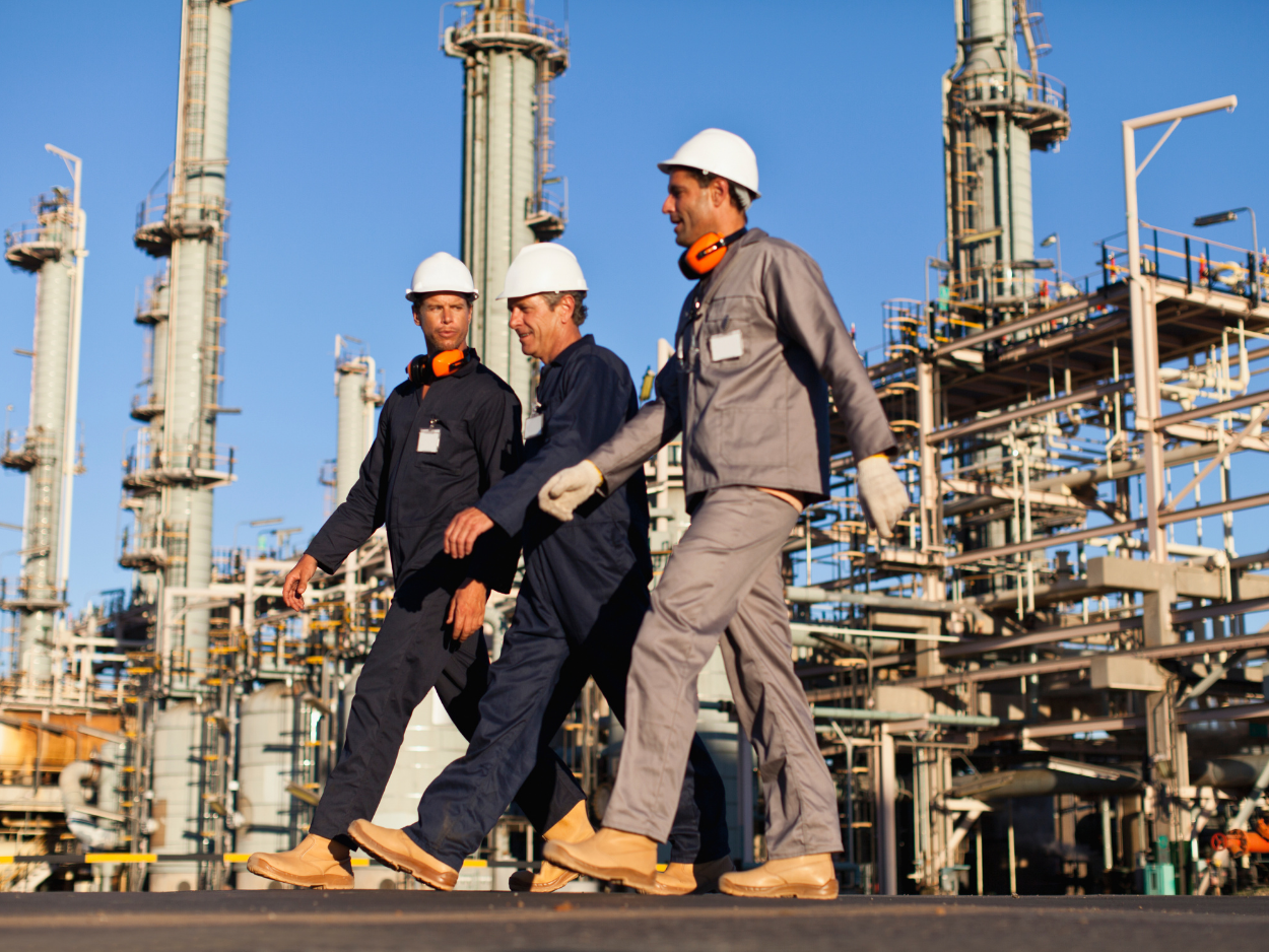 refinery workers